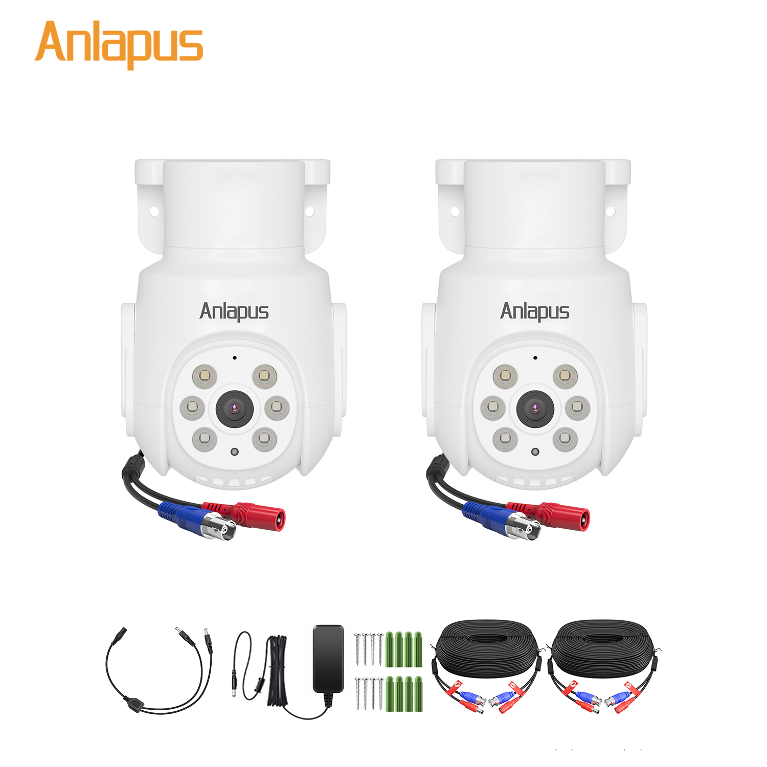 Home Security Systems With Cameras - Anlapus 5MP Pan Tilt Wired Security
