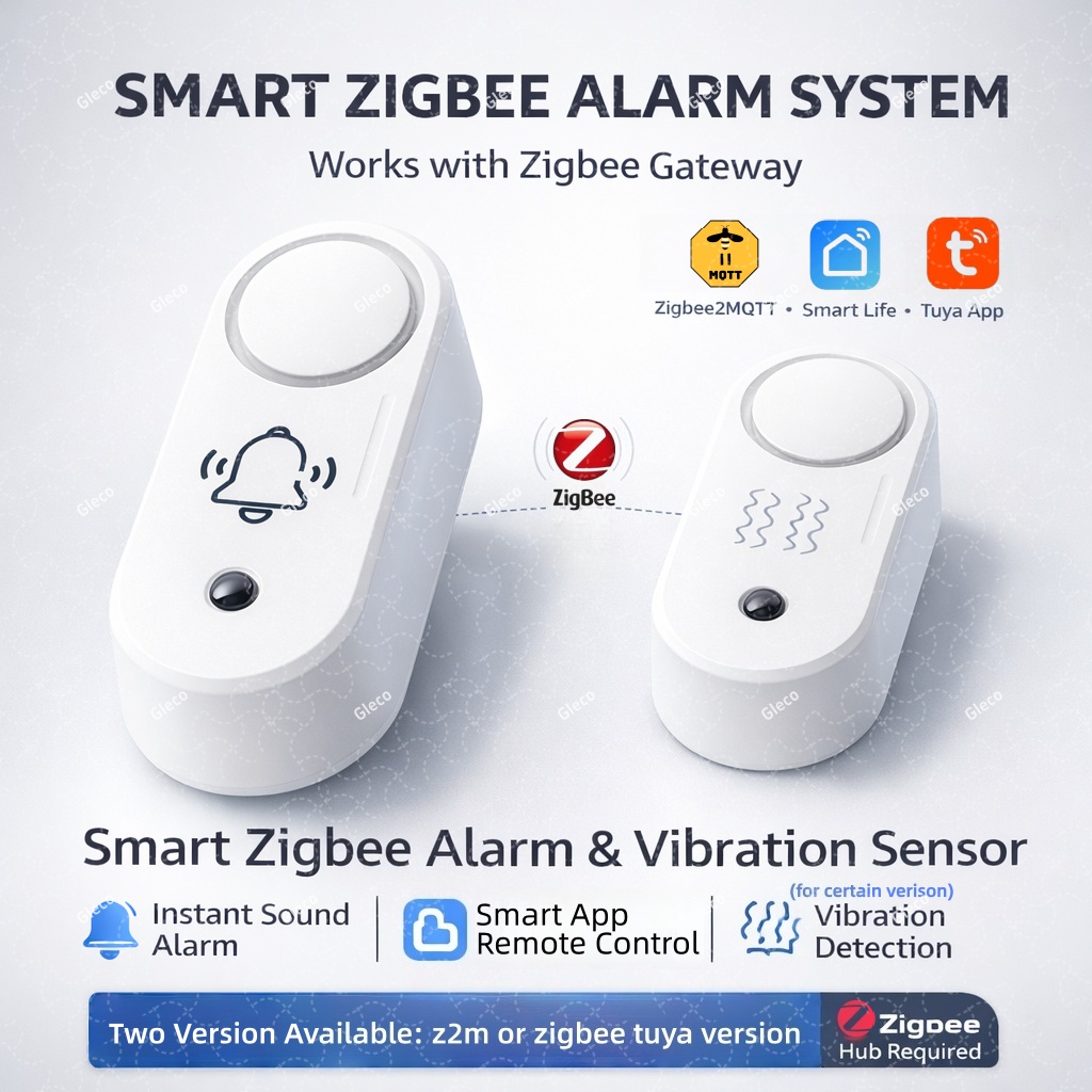 Home Security Technology - Zigbee Siren Alarm With Optional Vibration