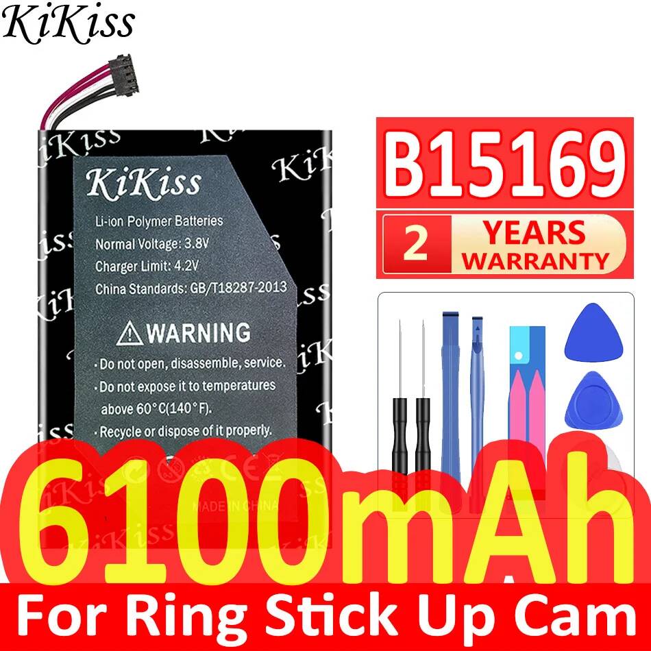Home Security Ring Camera - Surveillance Camera Battery 6100mAh Durable For
