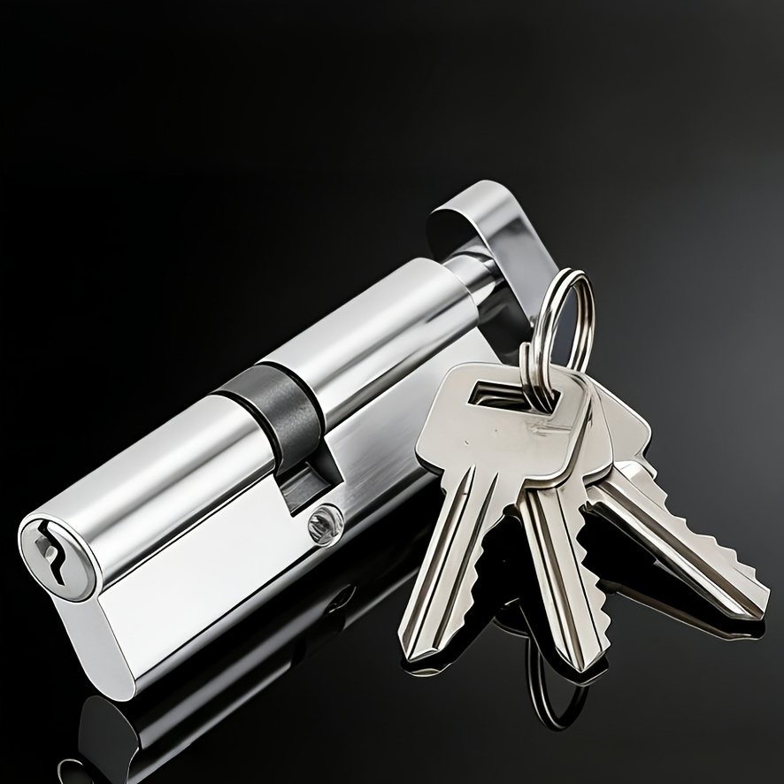 Home Security Safe - 1Pc Door Handle Lock Cylinder, Comes
