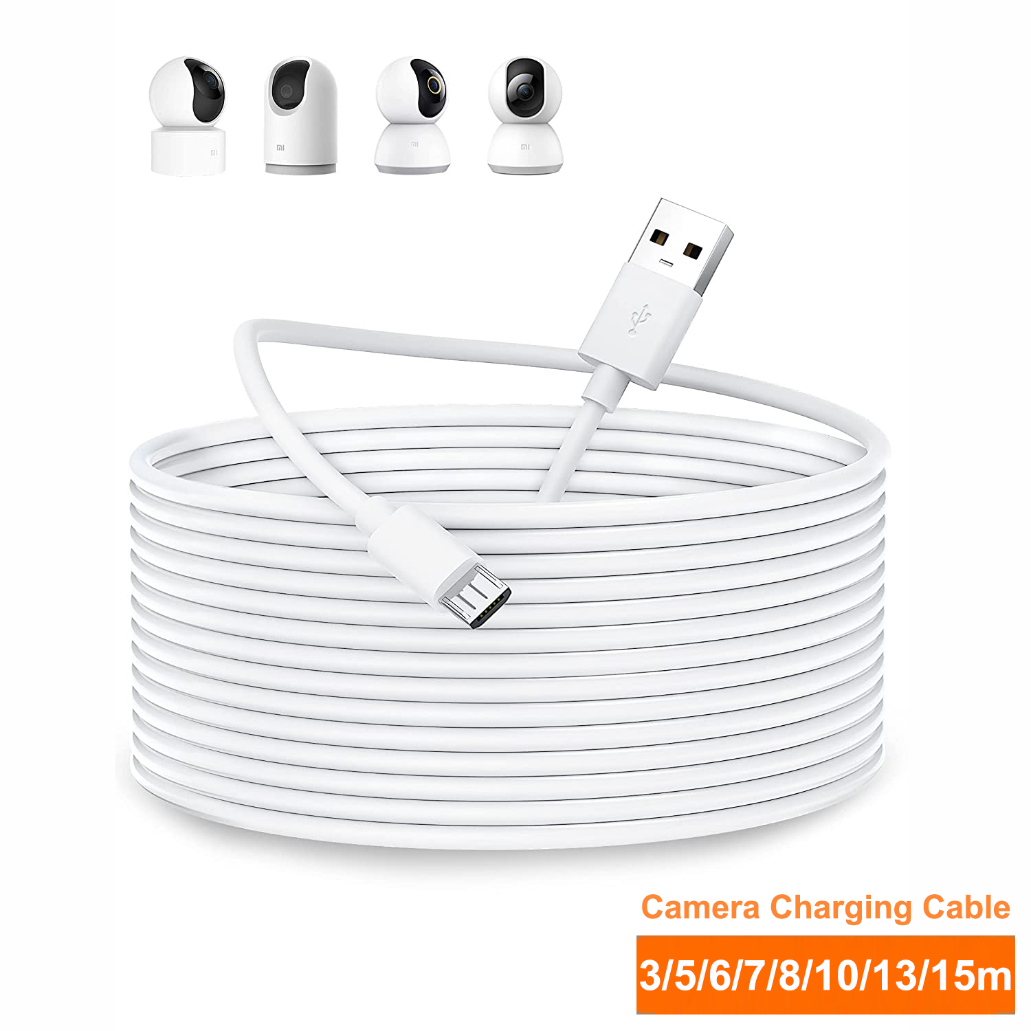 Home Security Xiaomi - 3~13m Micro USB Extension Cable For