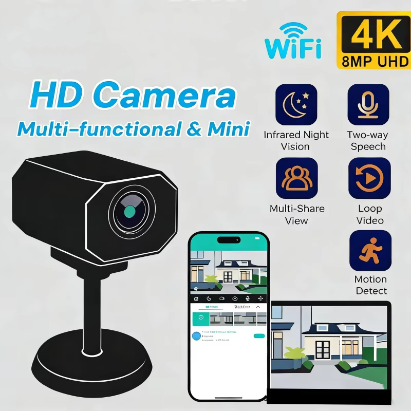 Home Security Systems With Cameras - 4K HD WiFi Security Camera for