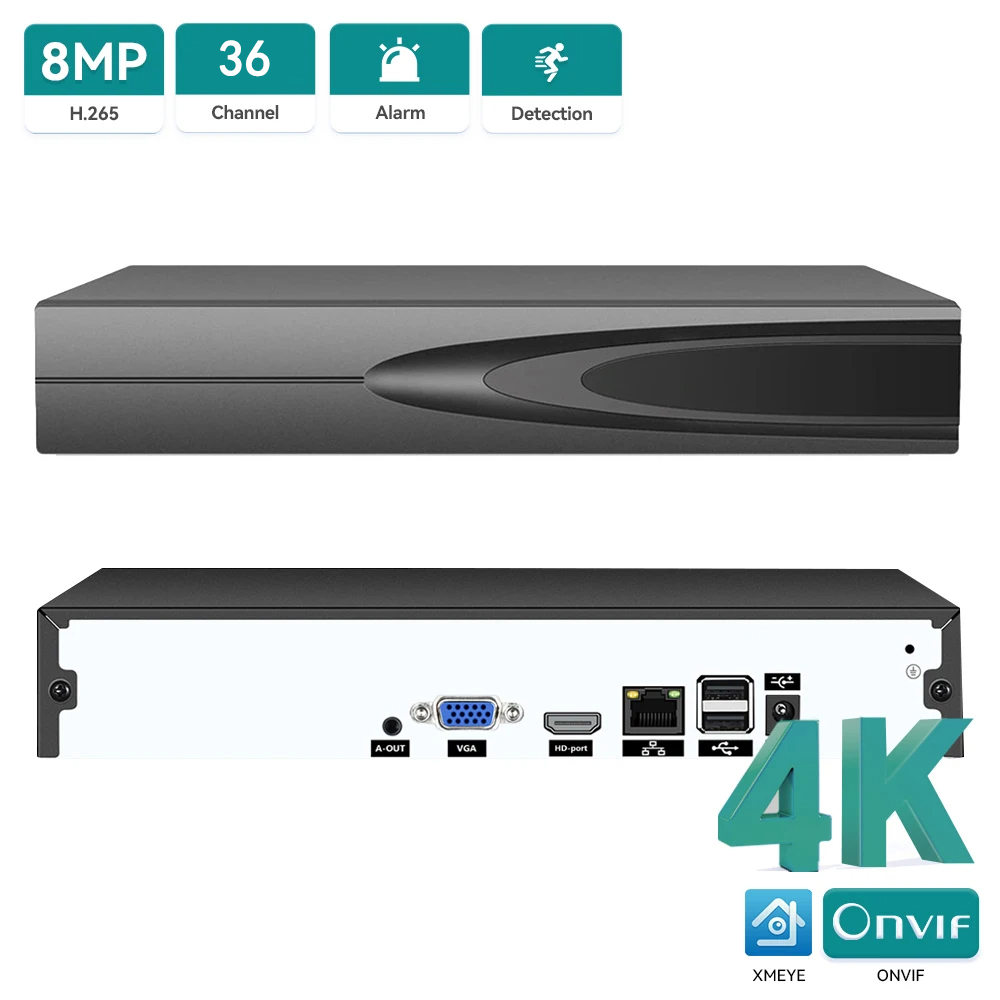 Home Security Systems With Cameras - 4K ONVIF CCTV NVR 36CH/16CH/10CH 4K