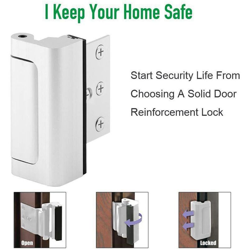 2X Home Security Door Lock Chi - Home Security Door Reinforcement Lock 评论和价格