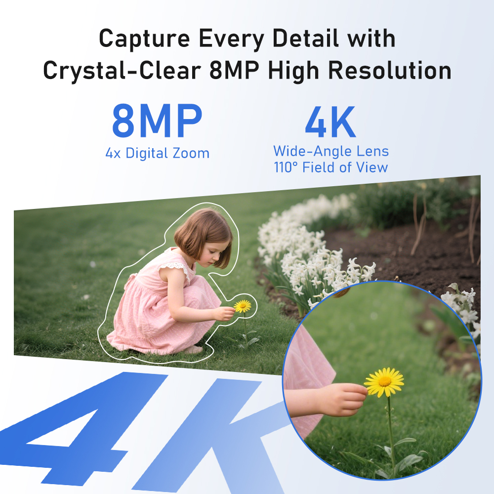 8MP 4K Solar Camera System 4-C - Home Security Systems With Cameras 评论和价格