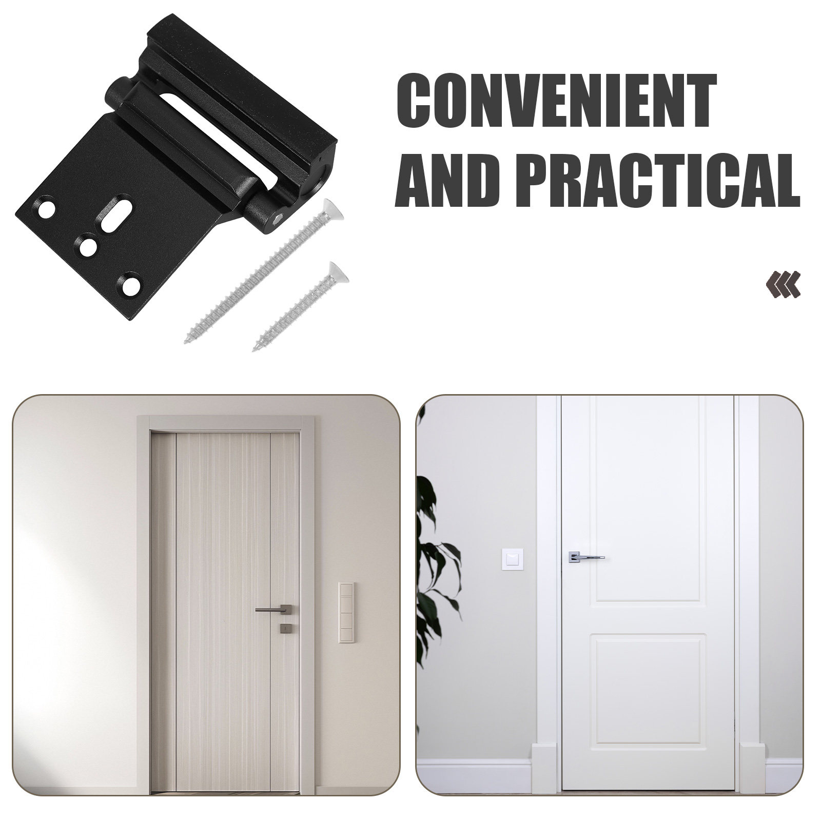 2Pcs Home Door Locks Aluminum  - Home Security Door Reinforcement Lock 评论和价格