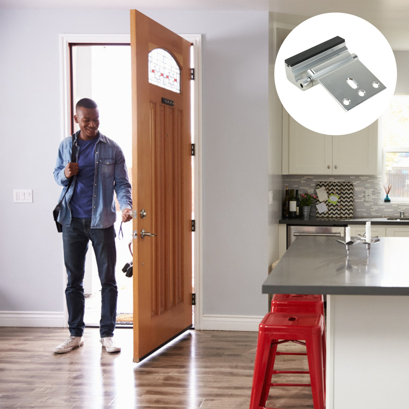 1Pcs Door Lock Reinforcer Alum - Home Security Door Reinforcement Lock 评论和价格