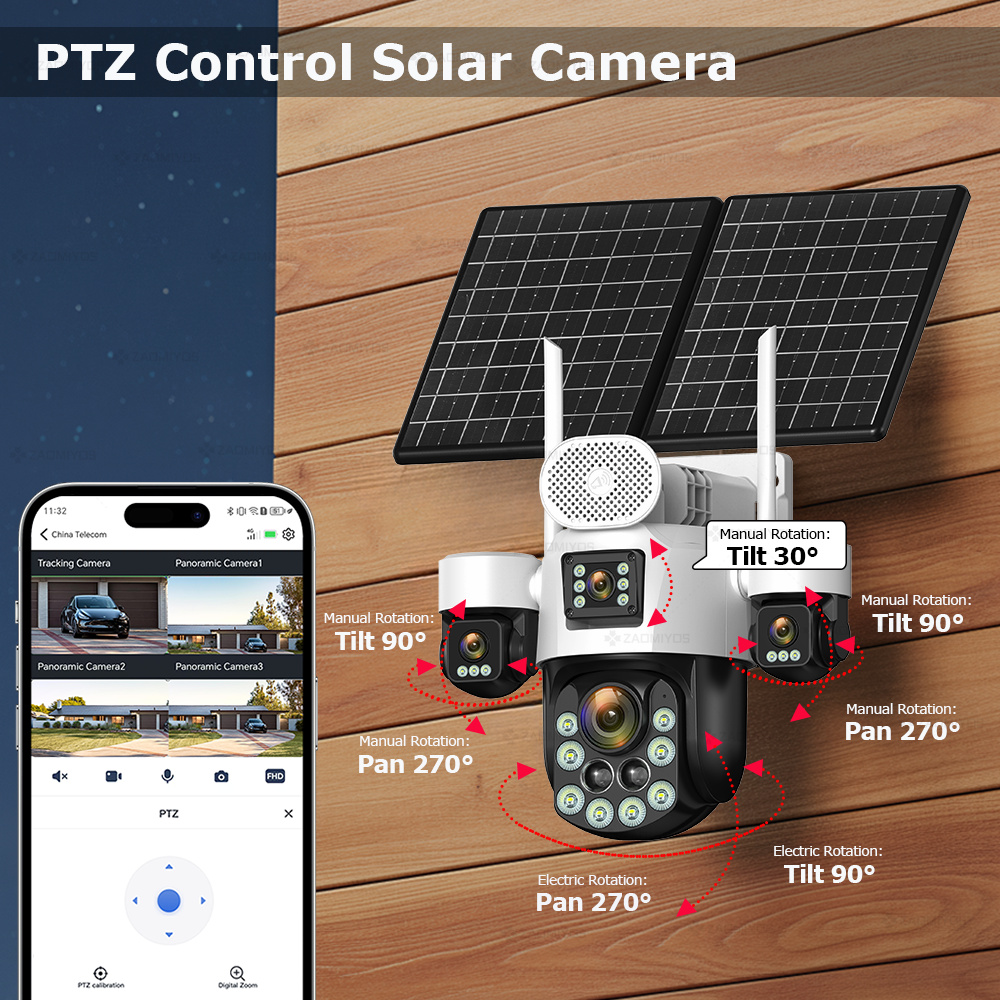 4 Lens Outdoor 360° Surveillan - Home Security Group 评论和价格