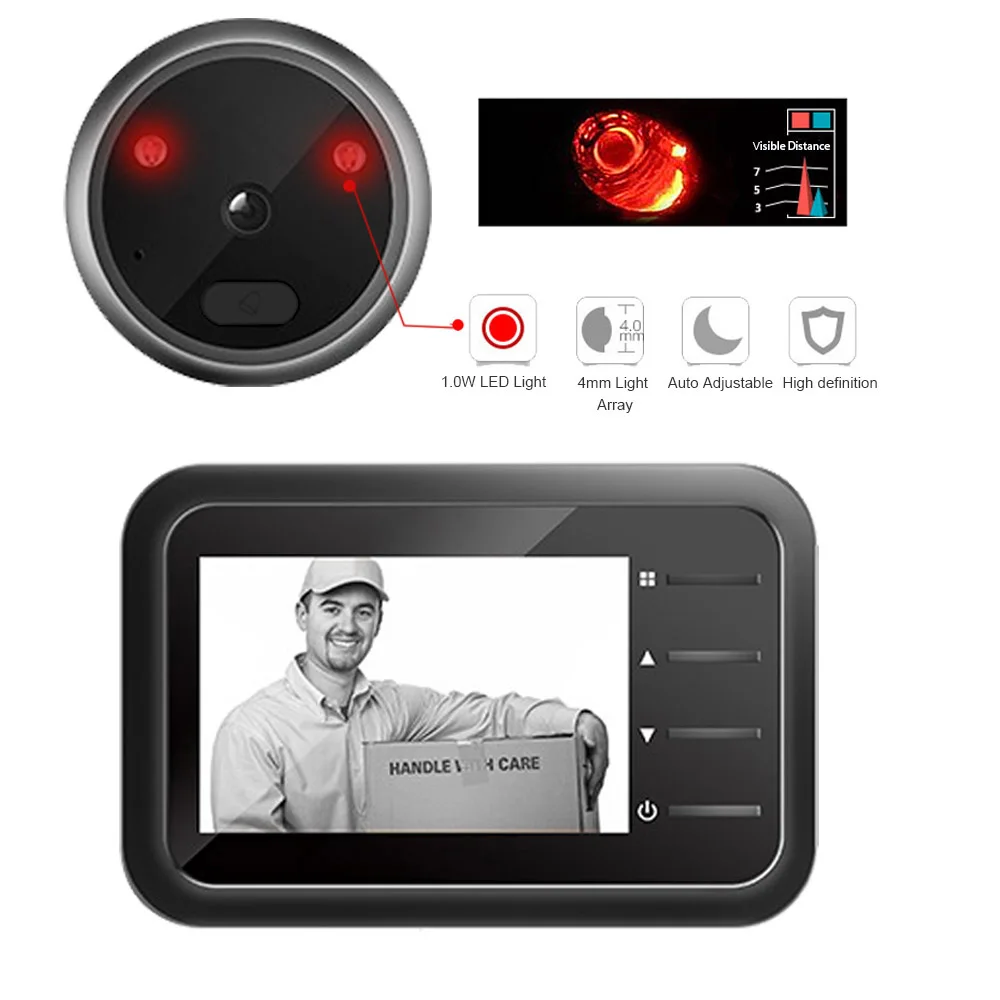 2.4 inch Video Peephole Doorbe - Home Security Ring Camera 评论和价格