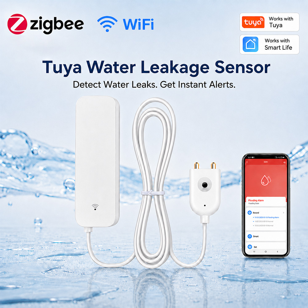 ZigBee WiFi Water Leak Sensor  - Home Security Technology 评论和价格