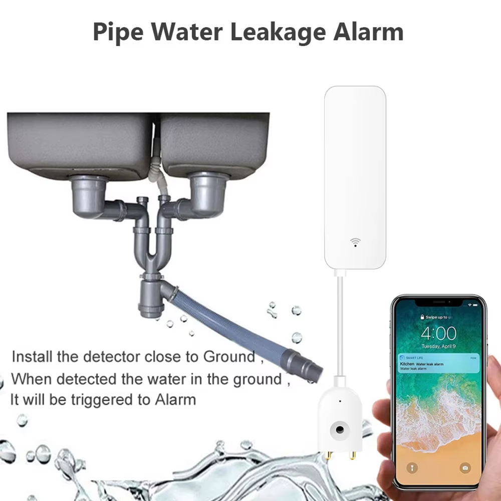 ZigBee WiFi Water Leak Sensor  - Home Security Technology 评论和价格