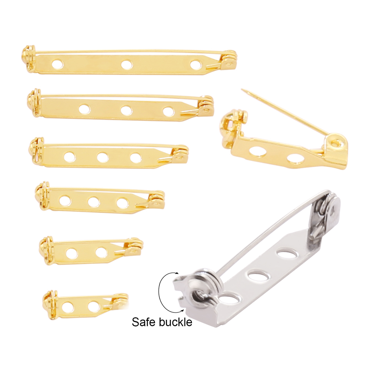 10pcs 17-45mm Brooch Clip Base - Home Security Safe 评论和价格