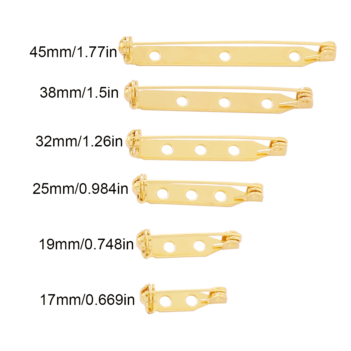 10pcs 17-45mm Brooch Clip Base - Home Security Safe 评论和价格