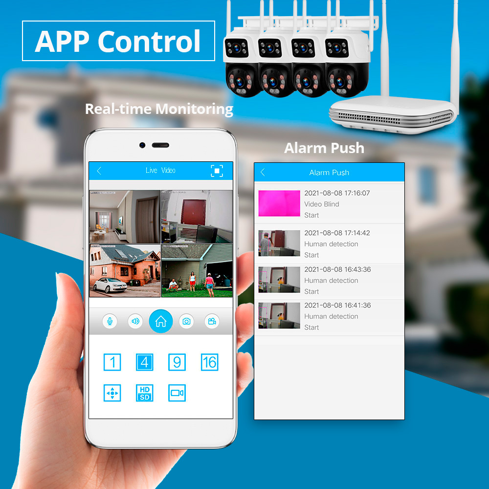 KERUI Waterproof 6MP HD Wirele - Home Security Systems With Cameras 评论和价格