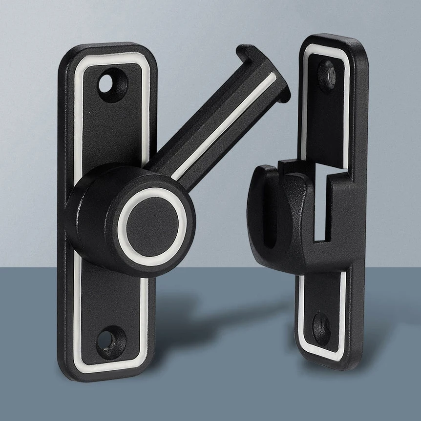 Black Luminous Barn Door Latch - Home Security Door Reinforcement Lock 评论和价格