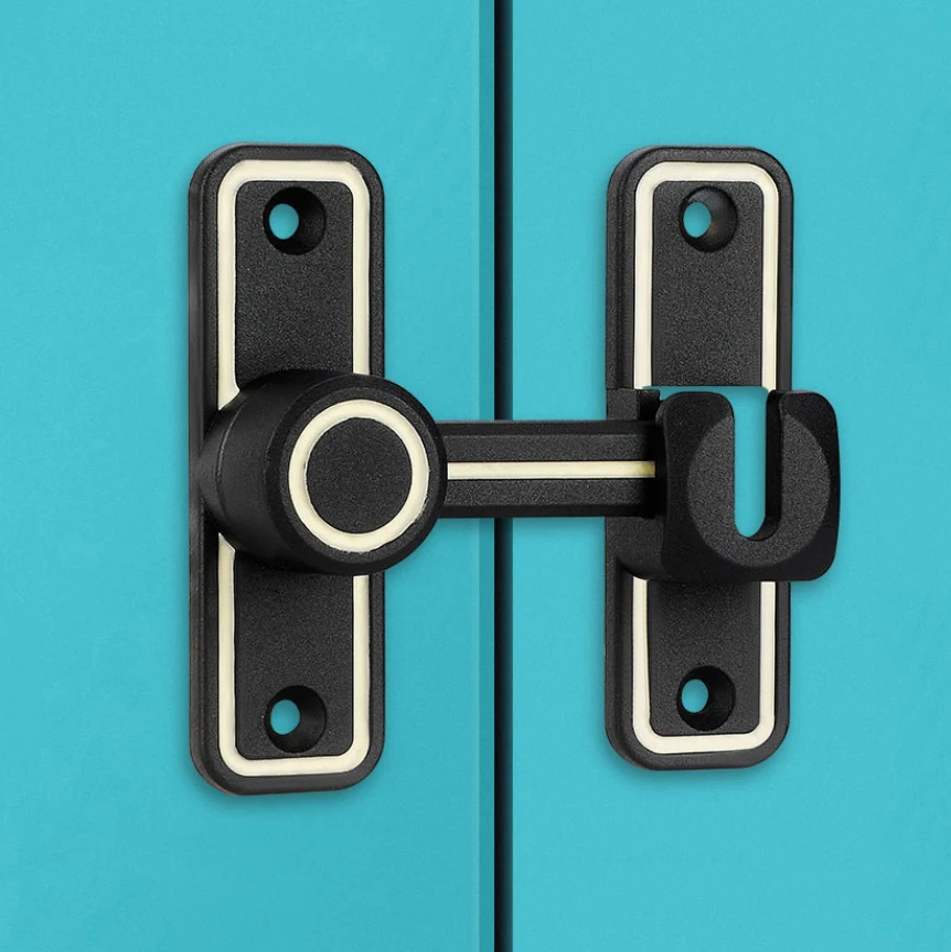 Black Luminous Barn Door Latch - Home Security Door Reinforcement Lock 评论和价格