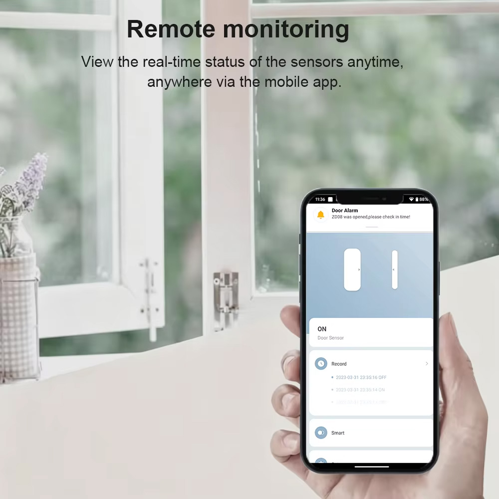 Zigbee 3.0 Door Window Sensor  - Home Security Technology 评论和价格