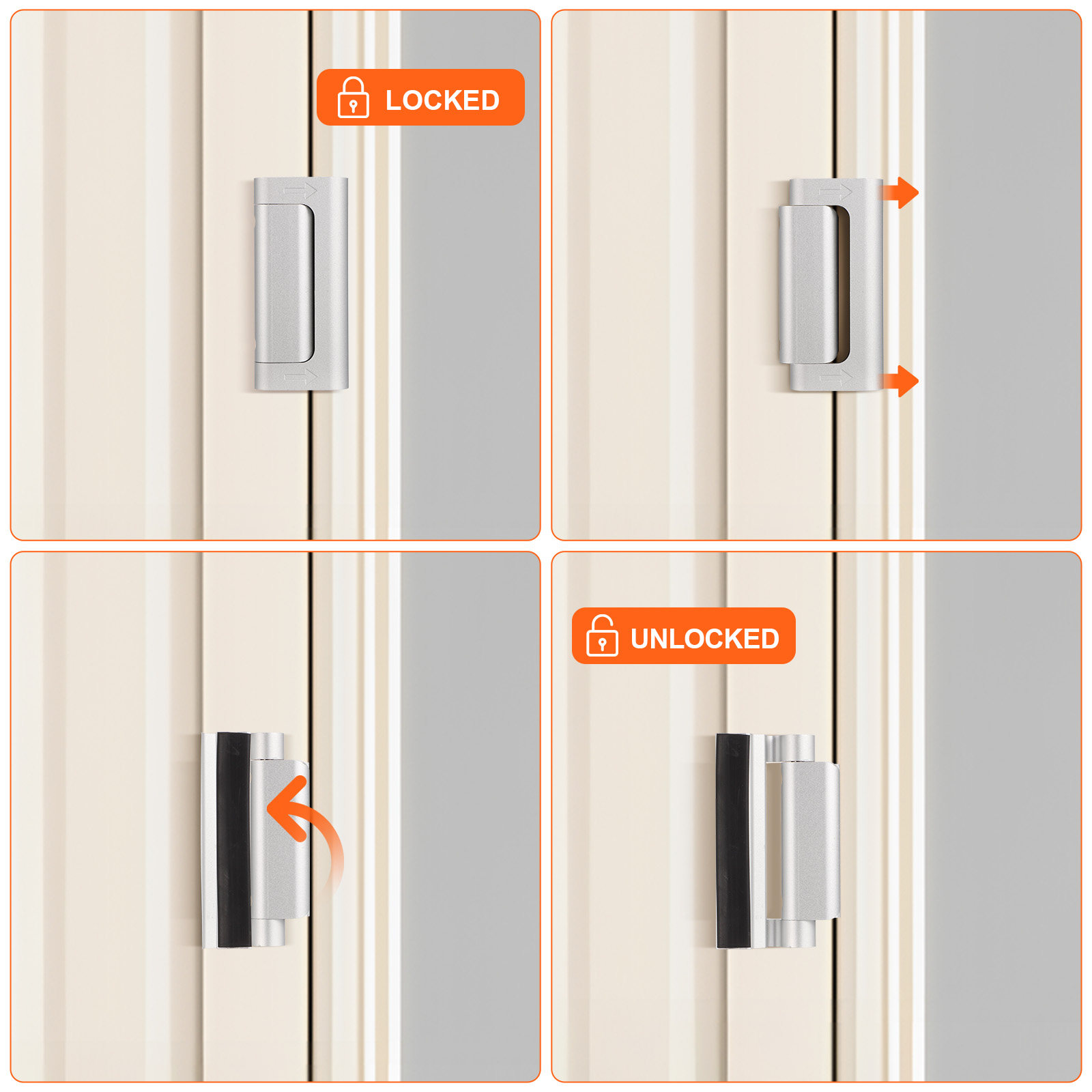 2Pcs Door Reinforcement Lock A - Home Security Door Reinforcement Lock 评论和价格