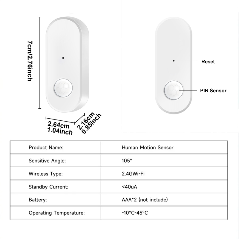 Tuya WiFi PIR Motion Sensor Hu - Home Security Technology 评论和价格