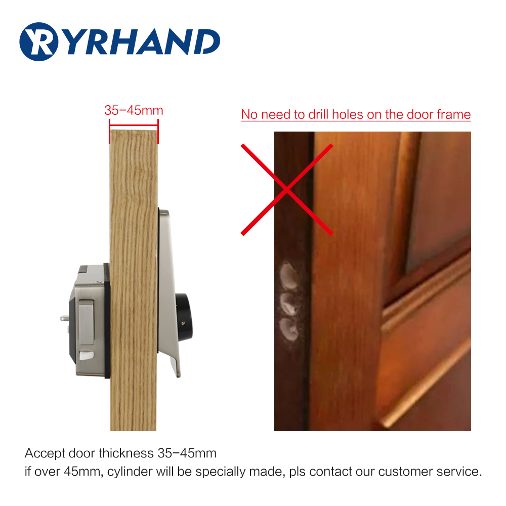 Waterproof Smart door rim lock - Home Security Safe 评论和价格