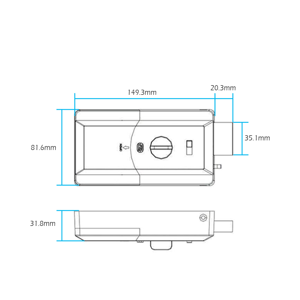 Waterproof Smart door rim lock - Home Security Safe 评论和价格