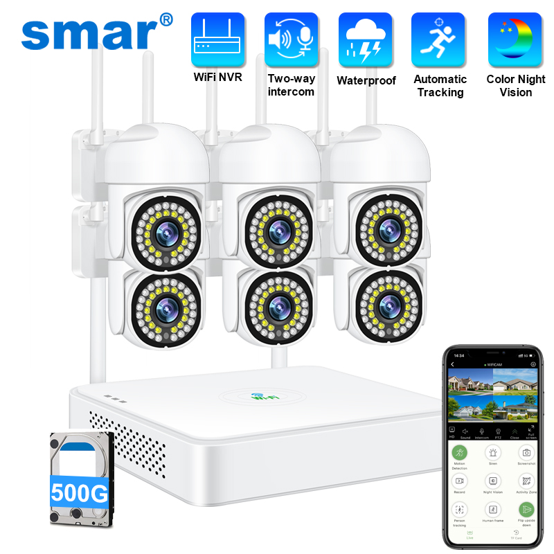 Smar 3MP Wireless CCTV Securit - Home Security Systems With Cameras 评论和价格
